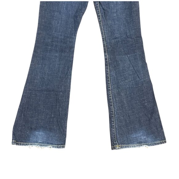 Paper Denim & Cloth Womens 26/2 Blue Denim Boot Cut Jeans Dark Wash 5 Pocket - Picture 12 of 15
